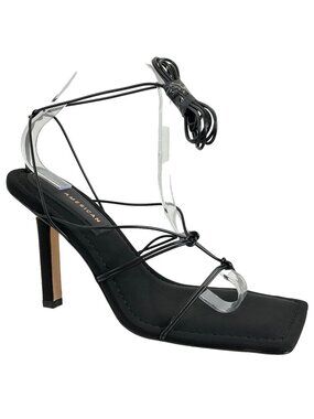 Good American Shoes Womens Size 8.5 Black Strappy Heels Caged Stilleto $260 Nwb